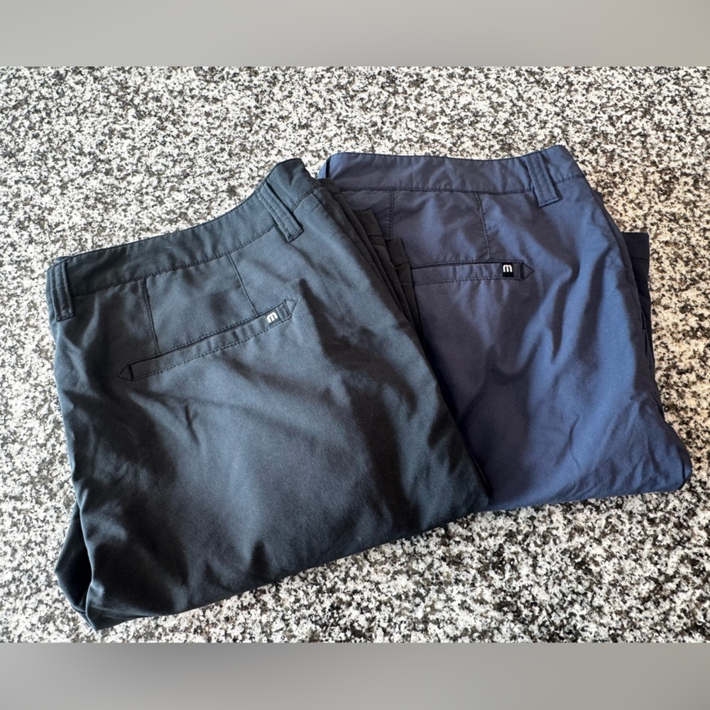 Black and Navy Travis Mathew Shorts